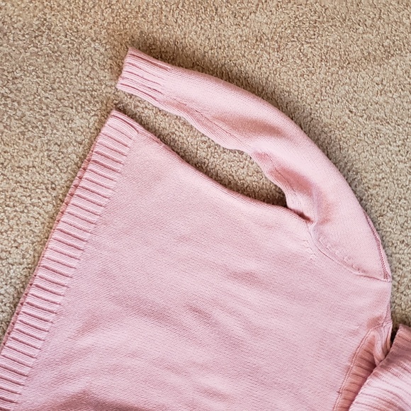 x2 Beautiful Braided Pink Cozy Women's Sweater - Picture 9 of 15